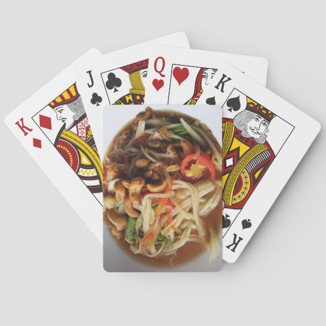 Ayutthaya Spicy Papaya Salad [Som Tam] with Cashew Playing Cards (Back)
