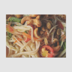 Ayutthaya Spicy Papaya Salad [Som Tam] with Cashew Tissue Paper