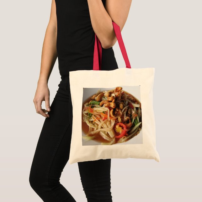 Ayutthaya Spicy Papaya Salad [Som Tam] with Cashew Tote Bag (Front (Product))