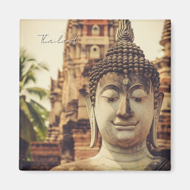 Ayutthaya Thailand Buddha statue Magnet (Front)