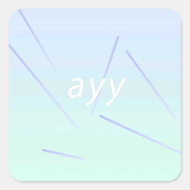 ayy square sticker (Front)
