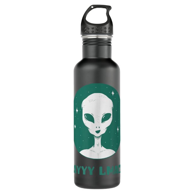 Ayyy Lmao Funny Alien Meme Quote Space Galaxy Star 710 Ml Water Bottle (Front)