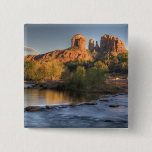 AZ, Arizona, Sedona, Crescent Moon Recreation 3 15 Cm Square Badge