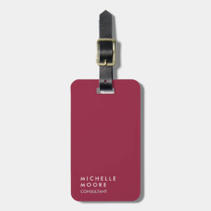 AZ Cardinals Red Creative Simple Plain Trendy Luggage Tag