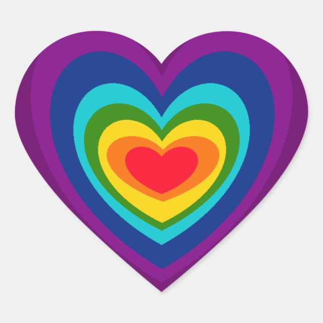 AZ- Rainbow Heart Stickers (Front)