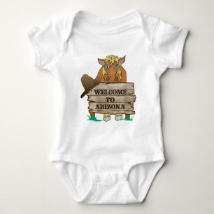 AZ- Welcome to Arizona Horse Baby Bodysuit