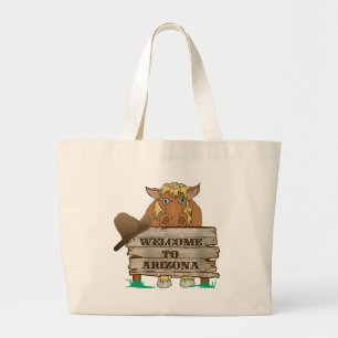 AZ- Welcome to Arizona Horse Large Tote Bag