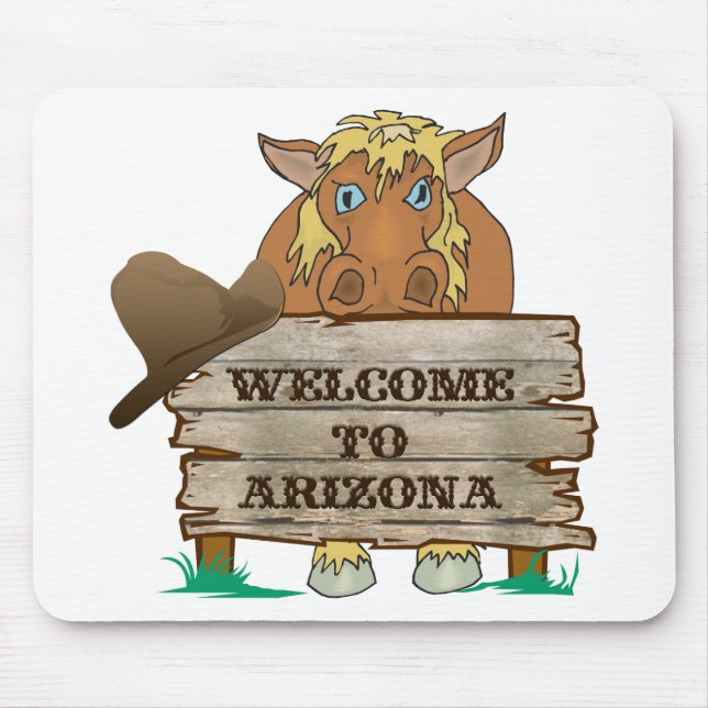 AZ- Welcome to Arizona Horse Mouse Mat (Front)
