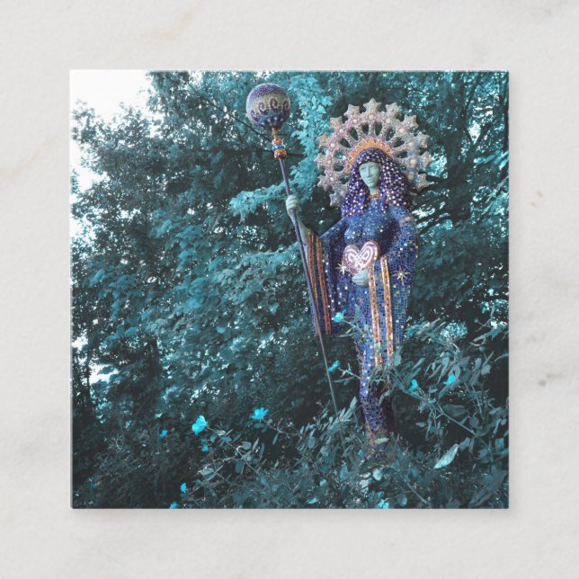 aza goddess of feminine energy of the cosmos square business card (Front)