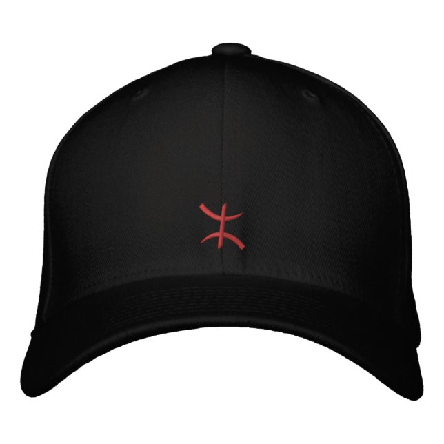 aZa rouge de 3 cm Embroidered Hat (Front)