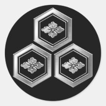 Azai Clan Kamon Silver Chrome