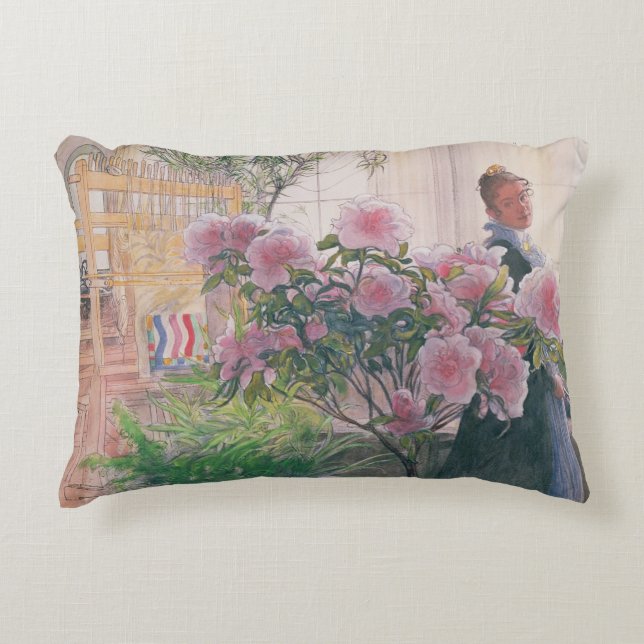 Azalea, 1906 (w/c on paper) decorative cushion (Front)