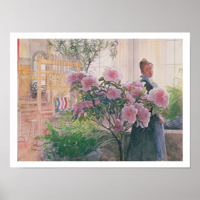 Azalea, 1906 (w/c on paper) poster (Front)