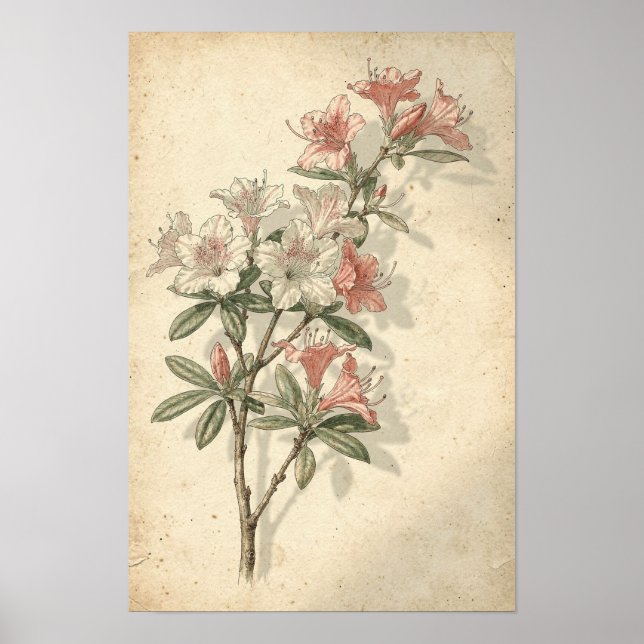 Azalea Botanical Print (Front)