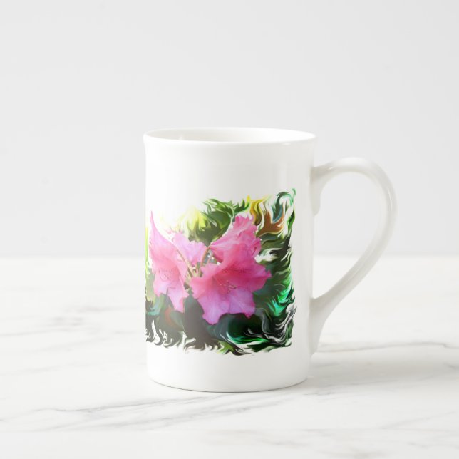 Azalea flower bone china mug (Right)