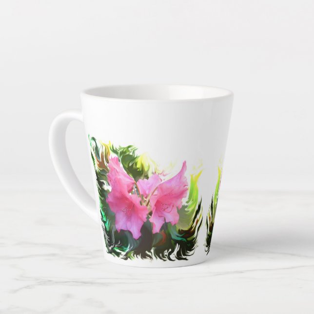Azalea flower latte mug (Left Angle)
