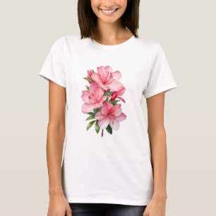 Azalea flower watercolor painting T-Shirt