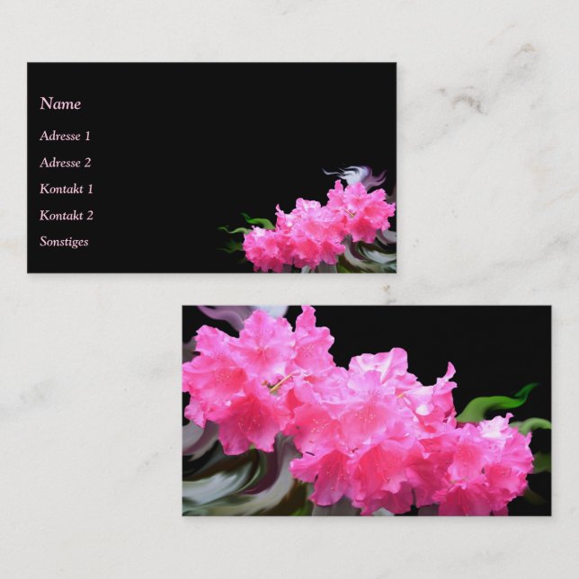 Azalea Flowers Business Card (Front/Back)