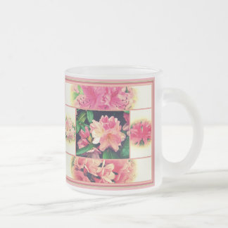 Azaleas 1950's Style Frosted Glass Coffee Mug