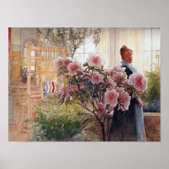 Azaleas by Carl Larsson Poster (Front)