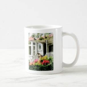 Azaleas by Porch With Wicker Chair Coffee Mug