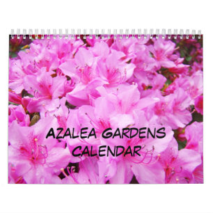 Azaleas Gardens Calendar Pink White Orange Azalea