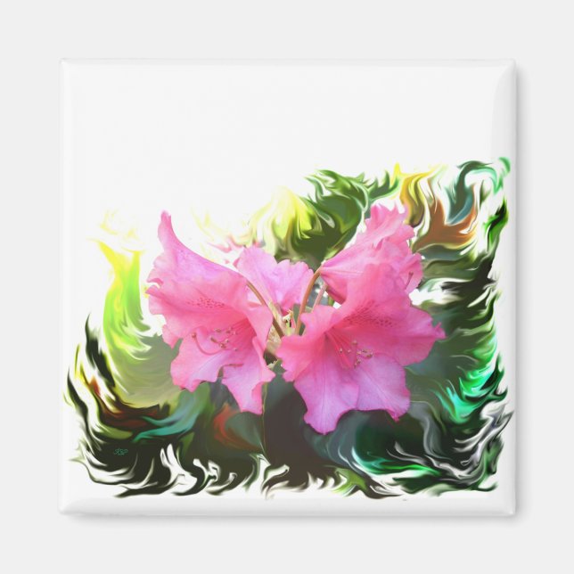 azalee flower magnet (Front)