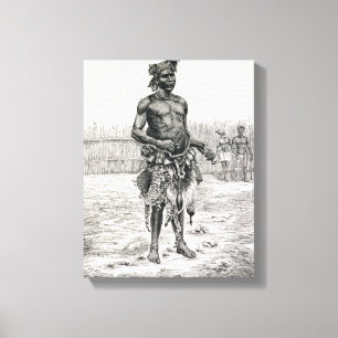 Azandeh  Binsa or Witch Doctor Canvas Print