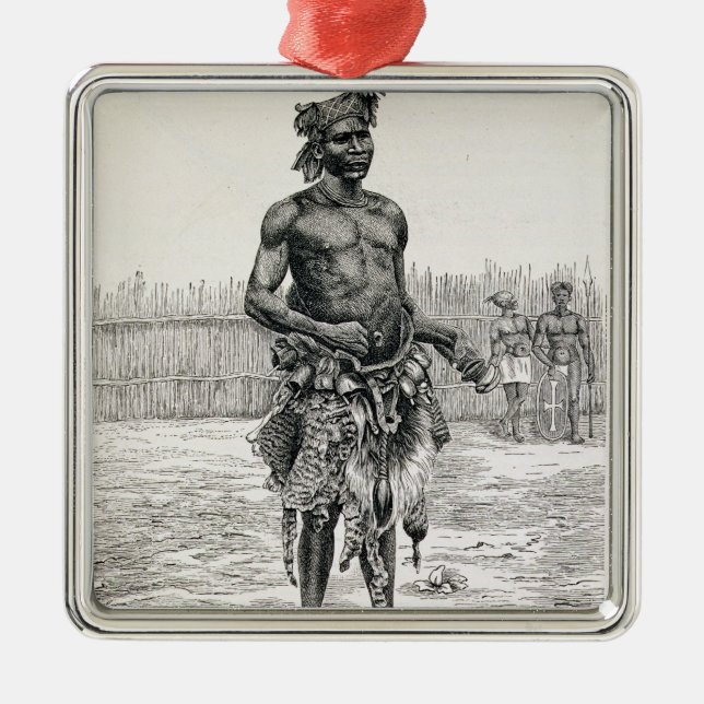 Azandeh  Binsa or Witch Doctor Metal Tree Decoration (Front)