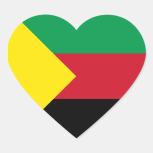 Azawad Flag Heart Sticker