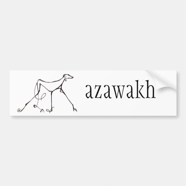 Azawakh Bumper Sticker Design by David Moore (Front)