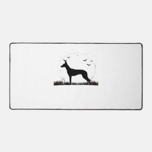 Azawakh Dog – Halloween Moon Silhouette Classic T- Desk Mat