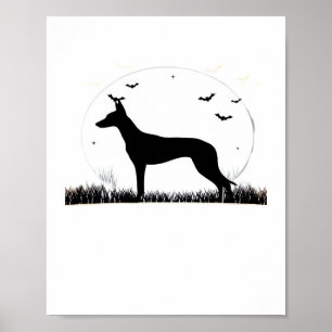 Azawakh Dog – Halloween Moon Silhouette Classic T- Poster
