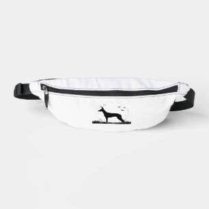 Azawakh Dog Halloween Moon Silhouette Classic T-S Bum Bags