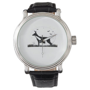Azawakh Dog – Halloween Moon Silhouette Classic T- Watch