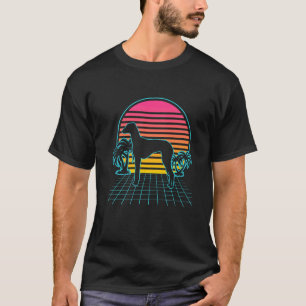 Azawakh Dog Vintage 80s Vaporwave Aesthetic Puppy T-Shirt