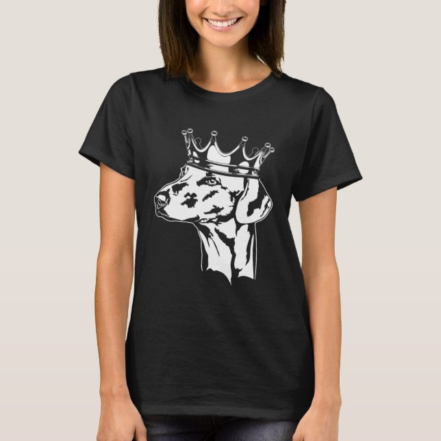 Azawakh with crown dog greyhound mom T-Shirt (Front)