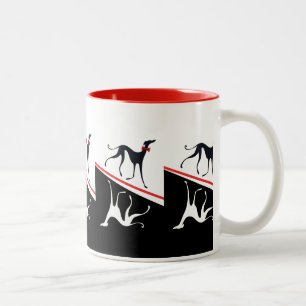 Azawakhs in festival! Two-Tone coffee mug