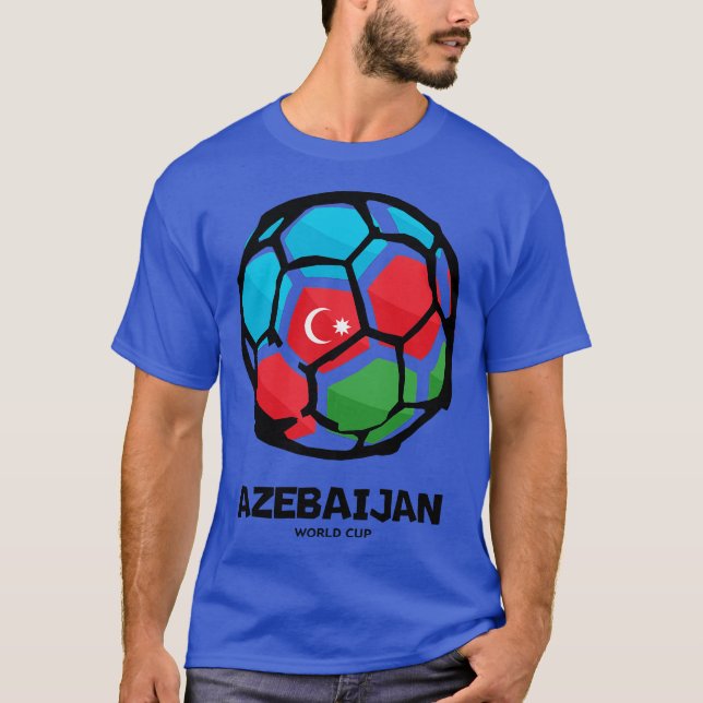 Azebaijan Country Flag T-Shirt (Front)