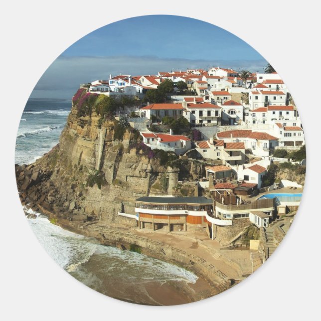 Azenhas Do Mar, Portugal Classic Round Sticker (Front)
