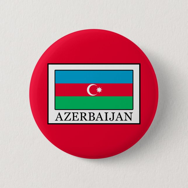 Azerbaijan 6 Cm Round Badge (Front)