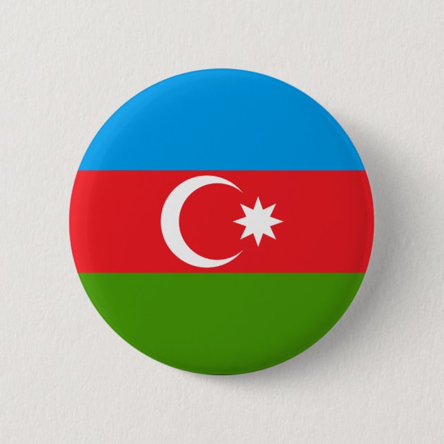Azerbaijan 6 Cm Round Badge (Front)