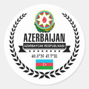 Azerbaijan Classic Round Sticker
