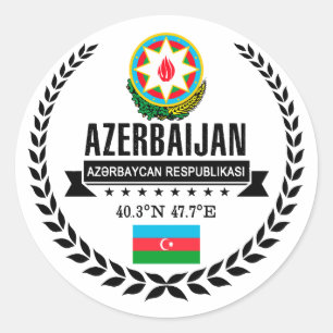 Azerbaijan Classic Round Sticker