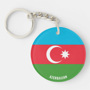 Azerbaijan Flag Charming Patriotic Key Ring