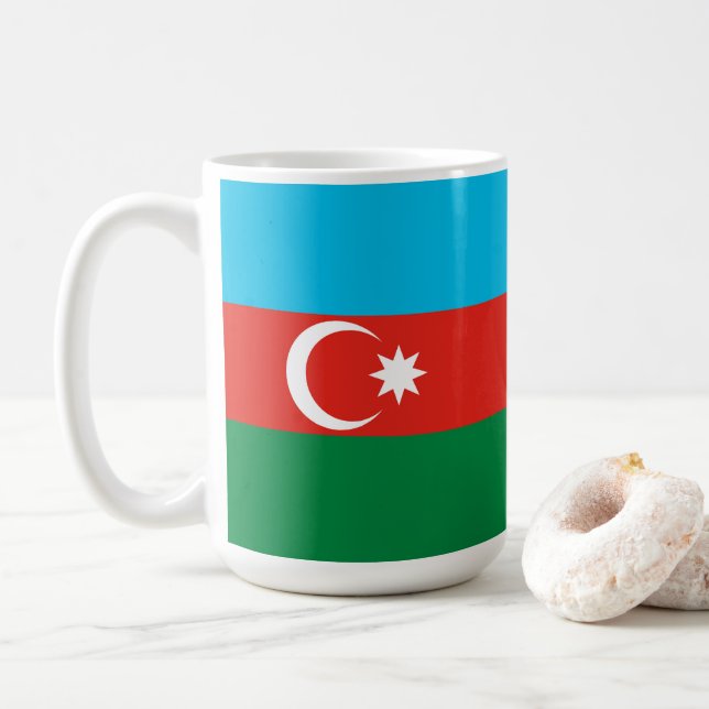 Azerbaijan flag coffee mug (With Donut)