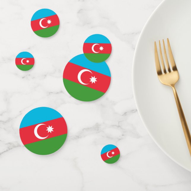 Azerbaijan Flag Confetti (Group)