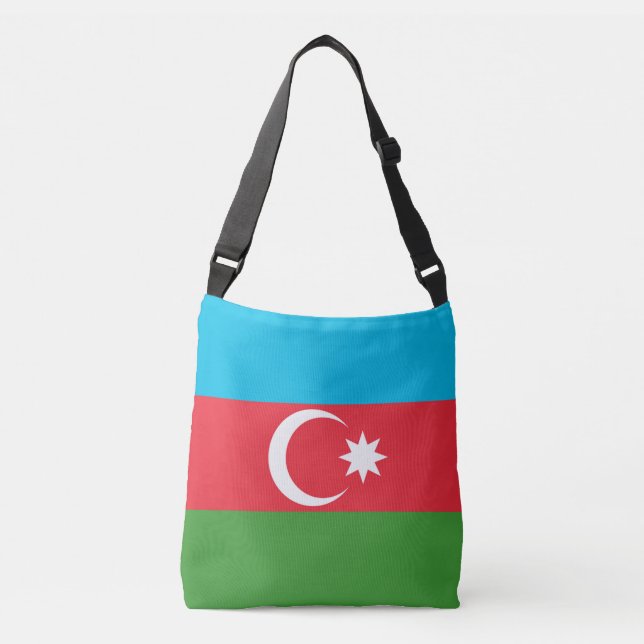Azerbaijan Flag Crossbody Bag (Front)