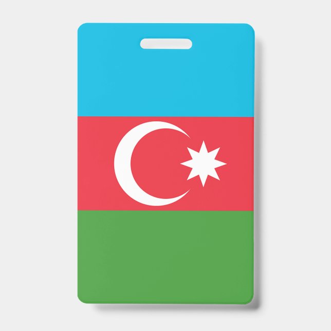 Azerbaijan Flag ID Badge (Front)