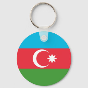 Azerbaijan Flag Key Ring